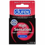 Durex High Sensation Lubricated Condom 3 Pack